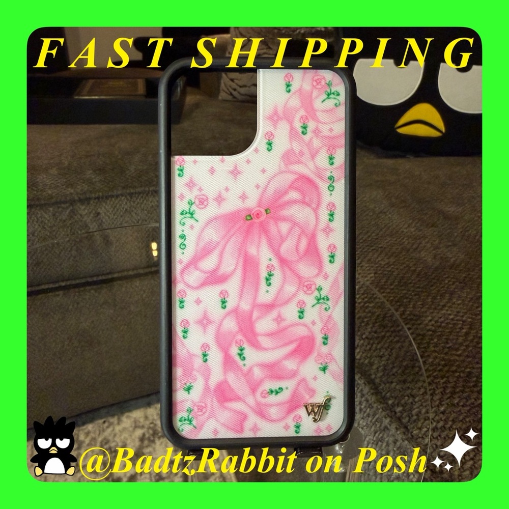 Pink Bow iPhone 14 Phone Case | CROQUETTE BOW | KAWAII